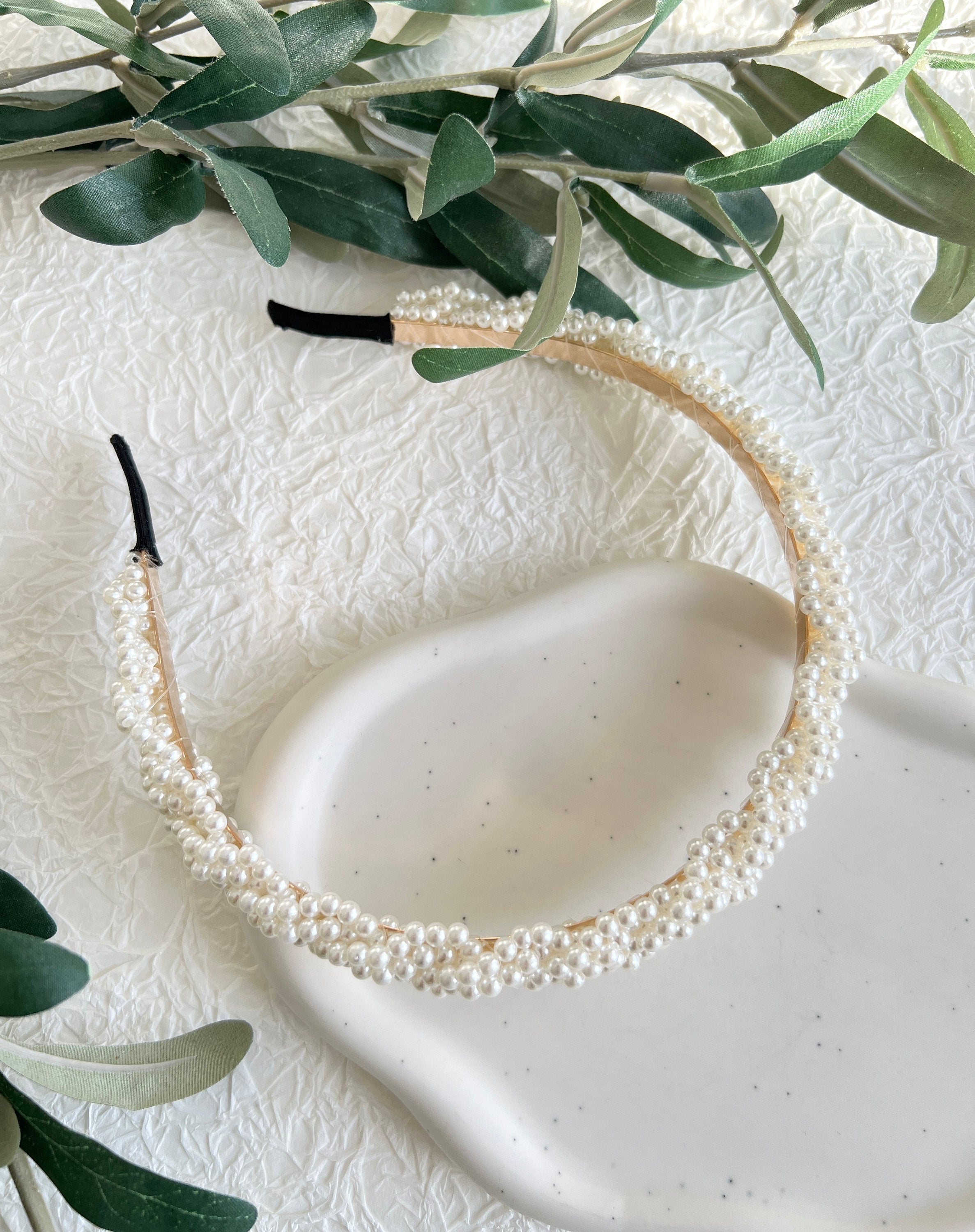 Atemberaubender Braut Haarschmuck, Gold, Perlen, Perlen Schmuck, Haarreif, Hochzeit Haarranke,-Brauthaarschmuck-Schmuckblüte