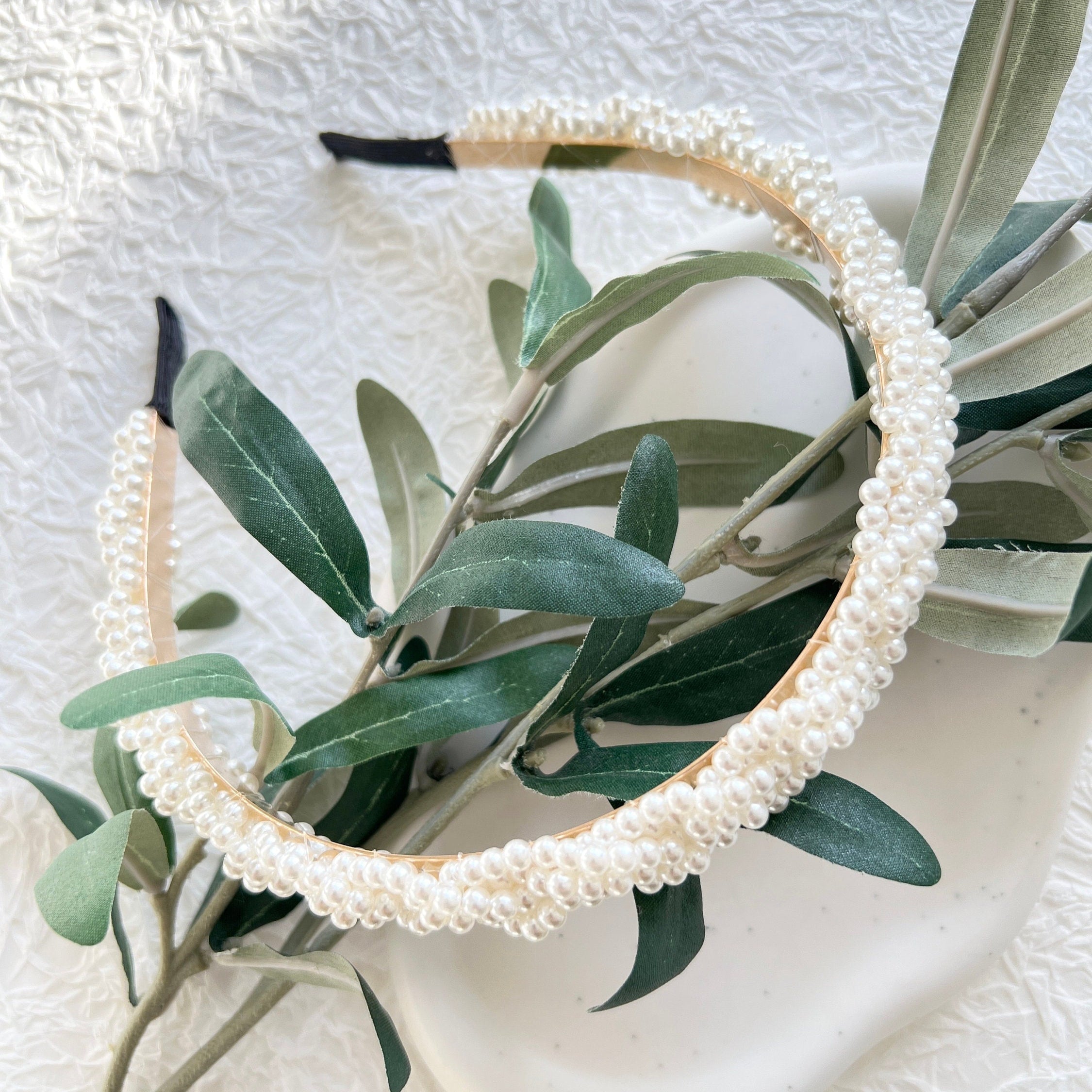 Atemberaubender Braut Haarschmuck, Gold, Perlen, Perlen Schmuck, Haarreif, Hochzeit Haarranke,-Brauthaarschmuck-Schmuckblüte