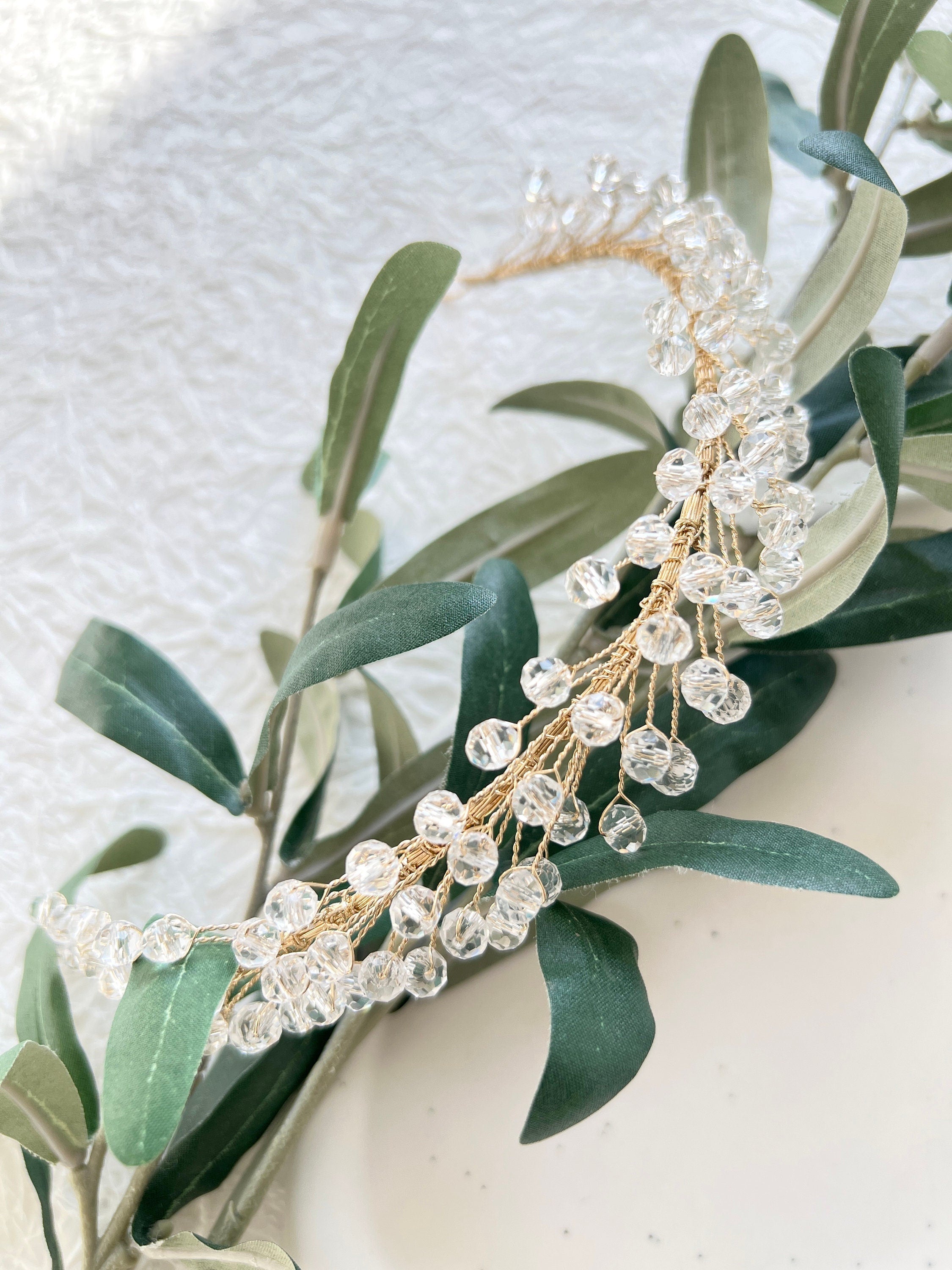 Braut Haarreif, Silber, Perlen, Hochzeit Schmuck, Brautschmuck, Hochzeitshaarband, - Gold-Brauthaarschmuck-Schmuckblüte