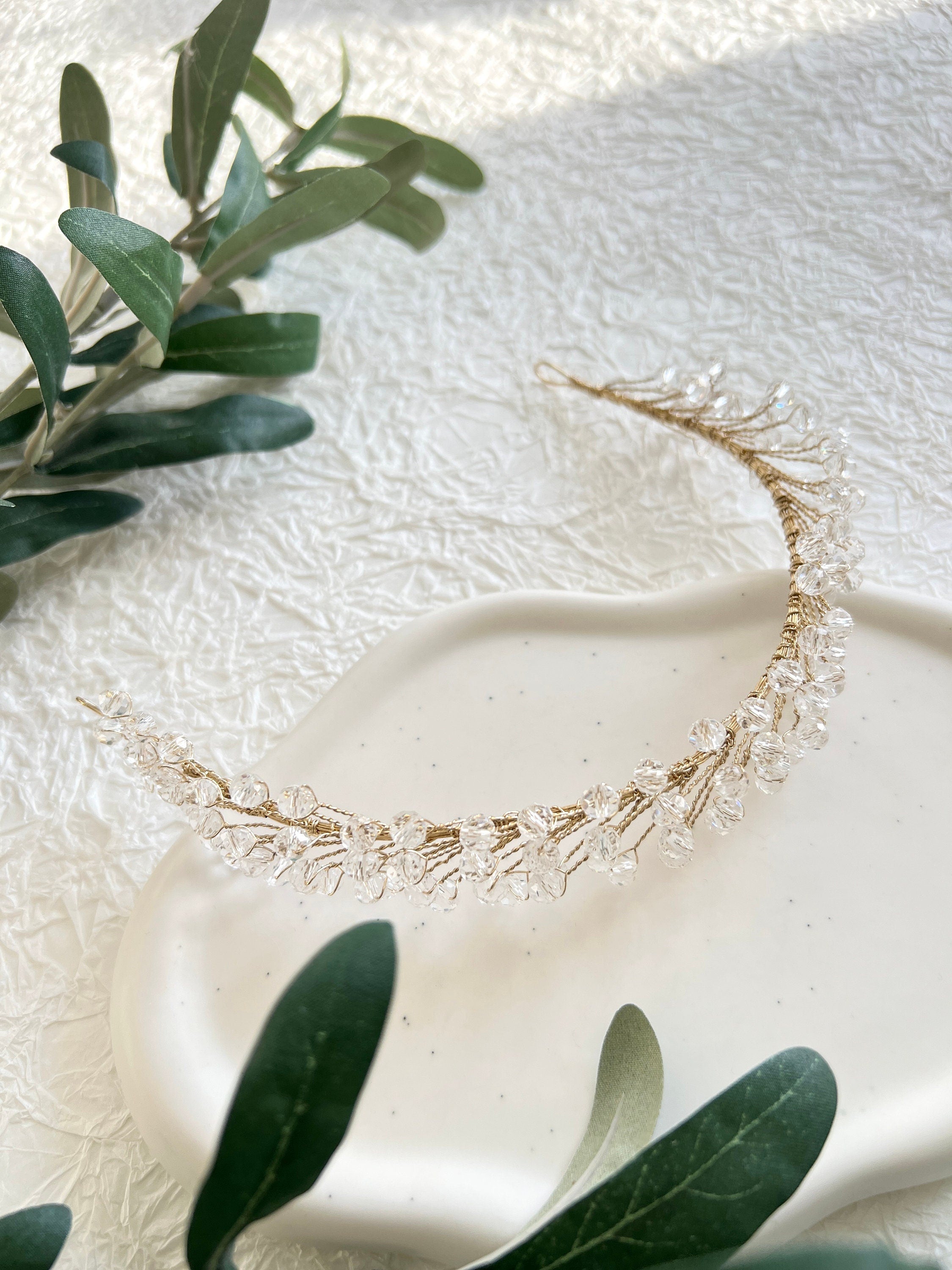 Braut Haarreif, Silber, Perlen, Hochzeit Schmuck, Brautschmuck, Hochzeitshaarband, - Gold-Brauthaarschmuck-Schmuckblüte