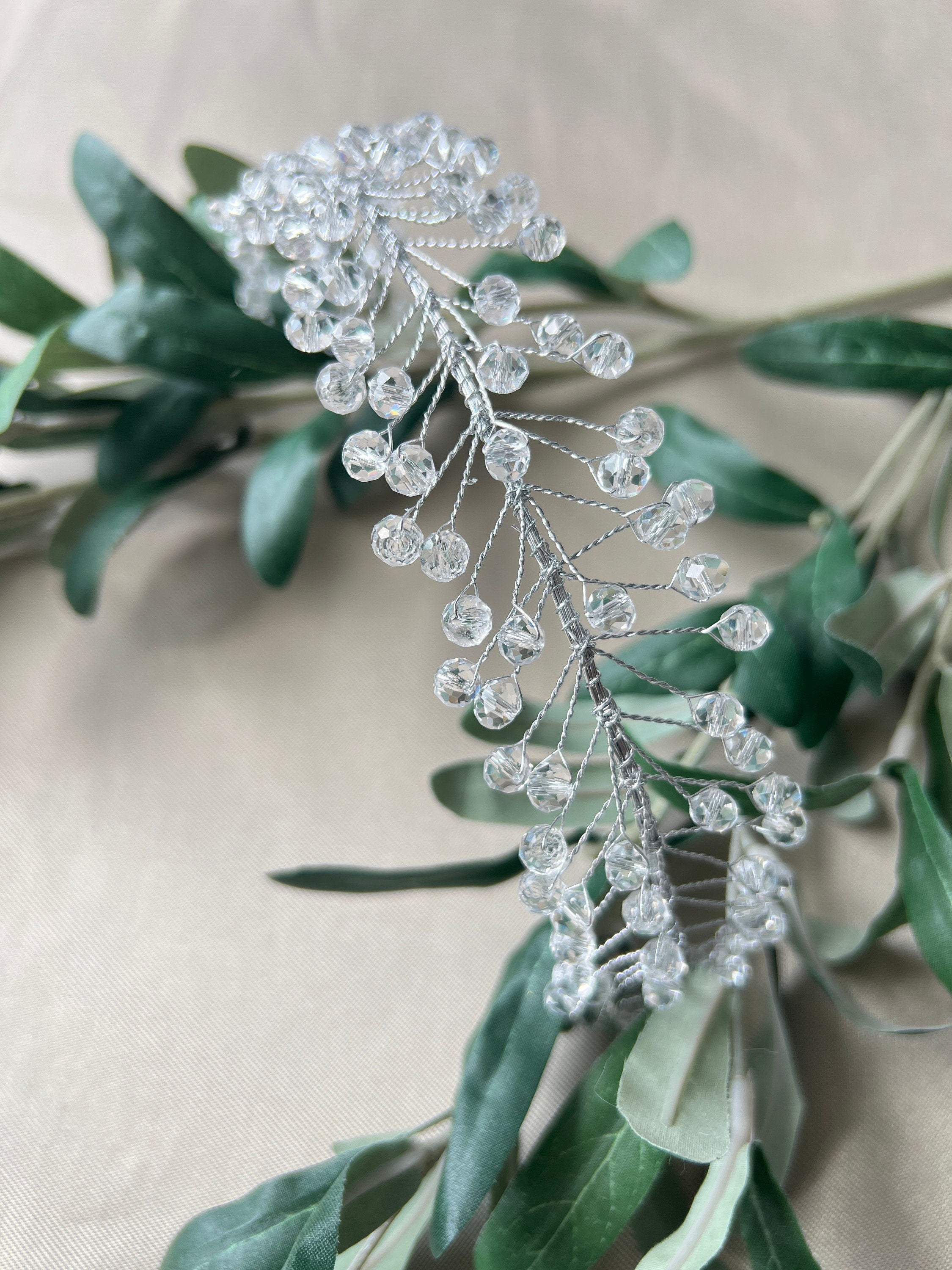 Braut Haarreif, Silber, Perlen, Hochzeit Schmuck, Brautschmuck, Hochzeitshaarband, - Silber-Brauthaarschmuck-Schmuckblüte