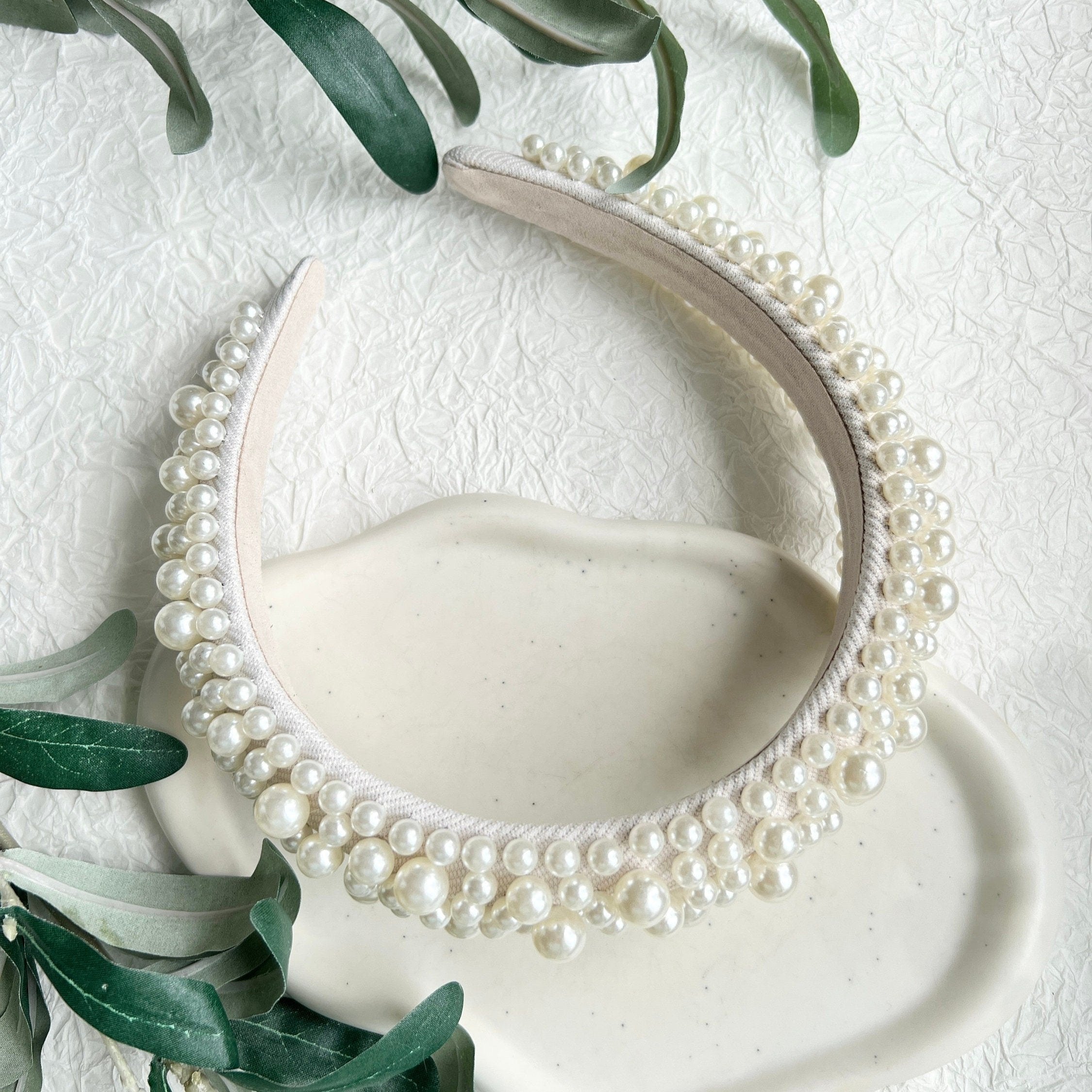 Haarreif, weiße Perlen, Brautschmuck, Perlenhaarreif, Brauthaarschmuck, Braut, Schmuck Hochzeit, Haarschmuck