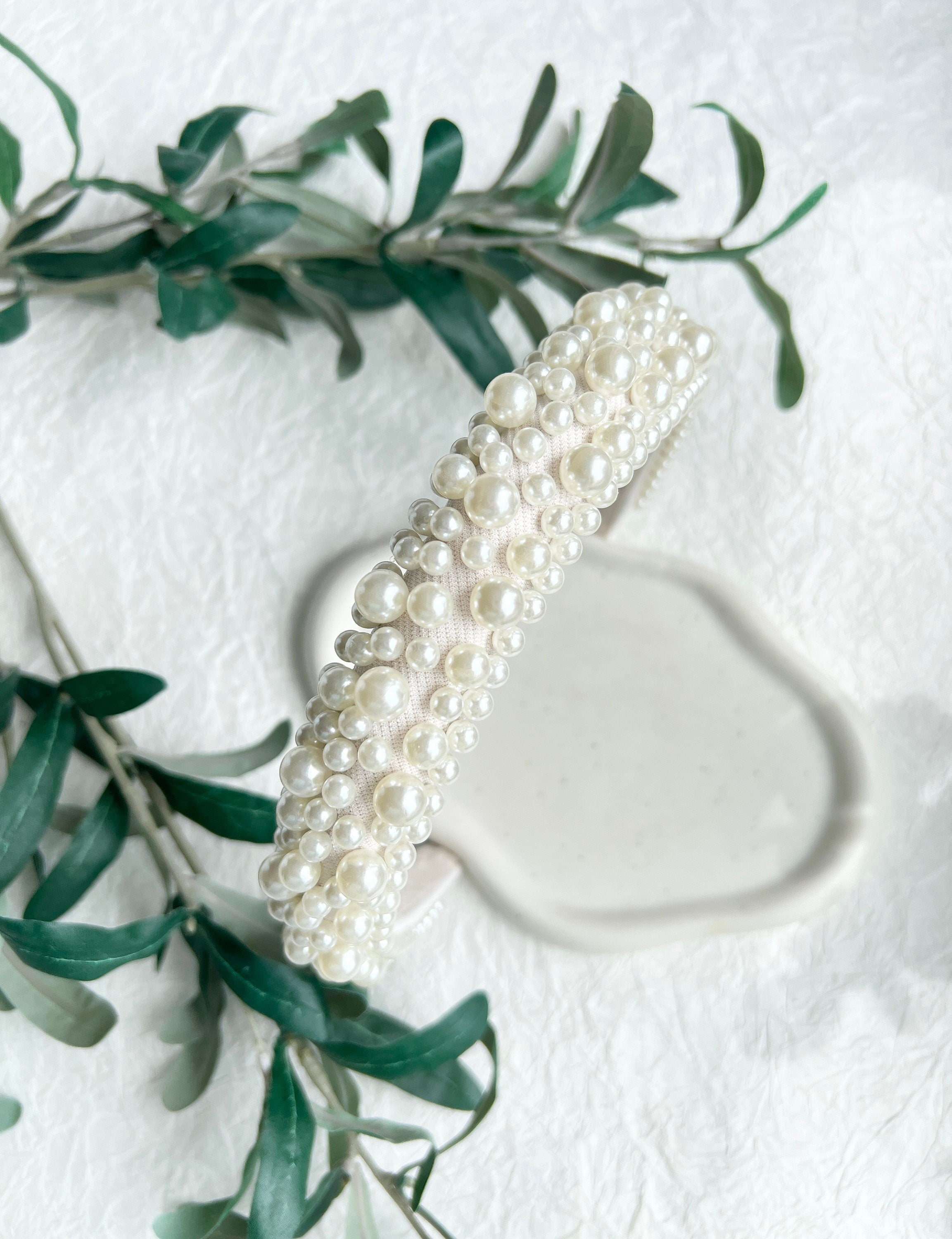 Haarreif, weiße Perlen, Brautschmuck, Perlenhaarreif, Brauthaarschmuck, Braut, Schmuck Hochzeit, Haarschmuck