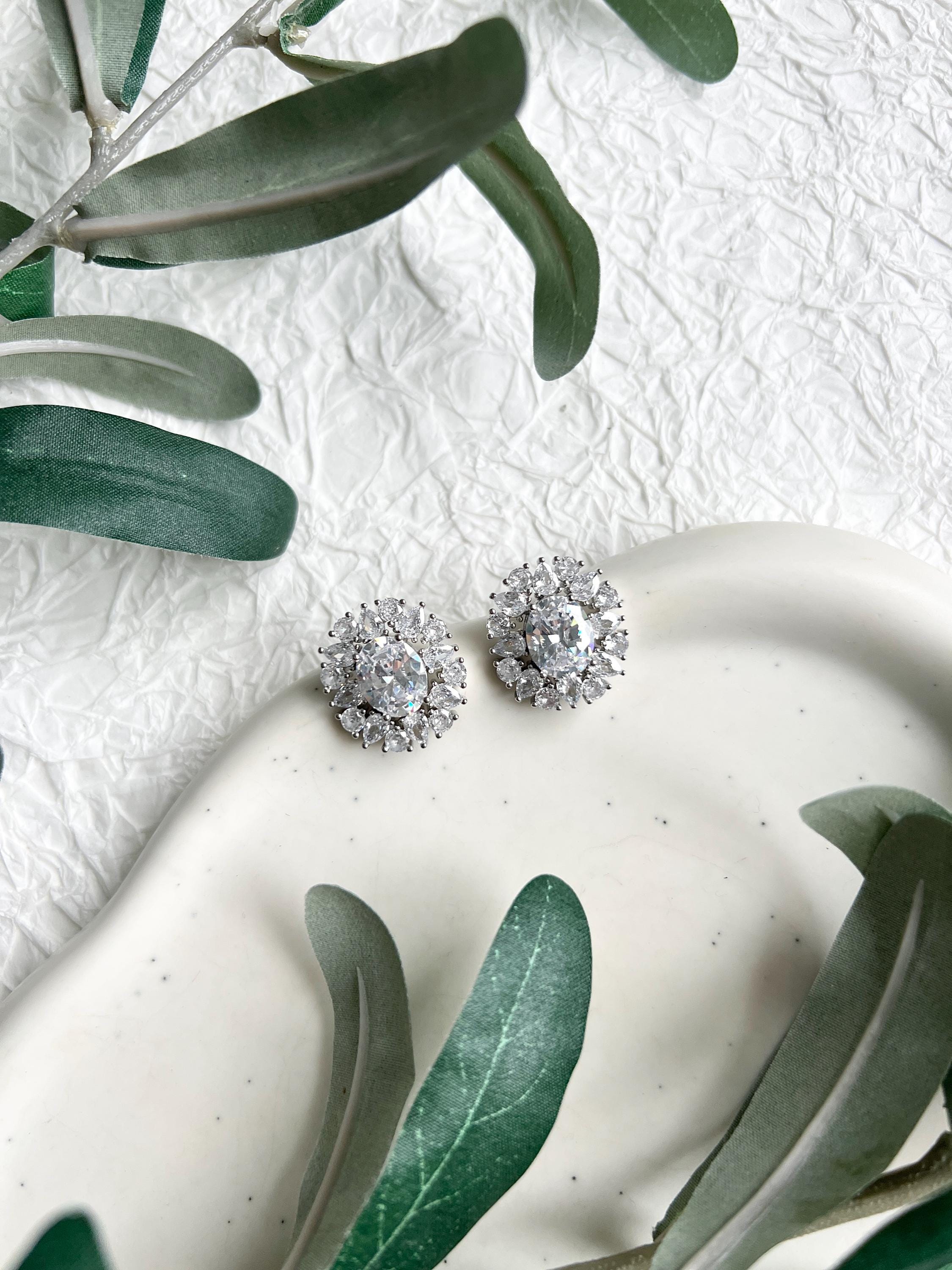 Ohrstecker, Silber, Brautohrringe, silberne Ohrringe, glänzender Brautschmuck, Schmuck Hochzeit, feiner Ohrschmuck, Braut, Brautjungfer, Trauzeugin