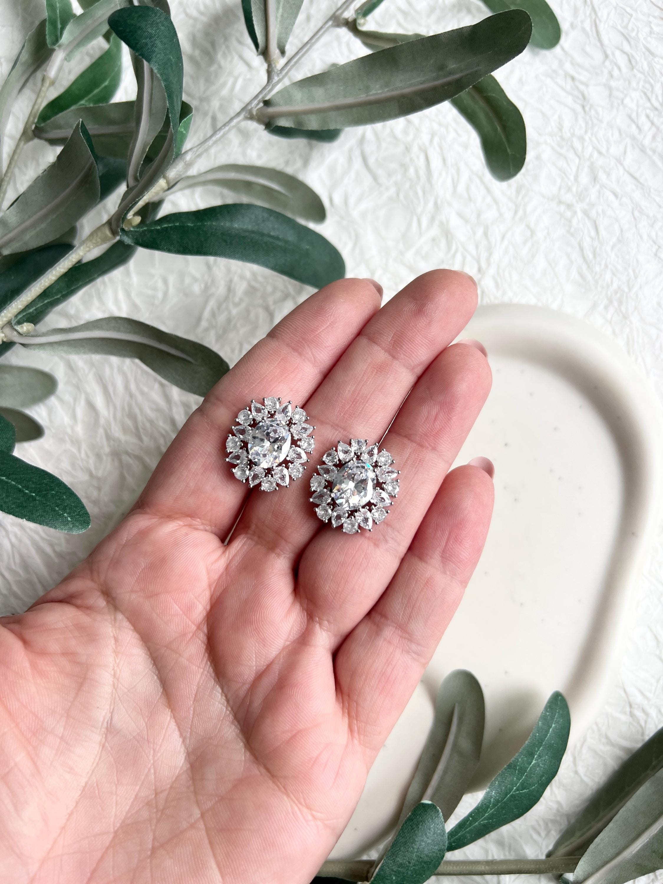 Ohrstecker, Silber, Brautohrringe, silberne Ohrringe, glänzender Brautschmuck, Schmuck Hochzeit, feiner Ohrschmuck, Braut, Brautjungfer, Trauzeugin