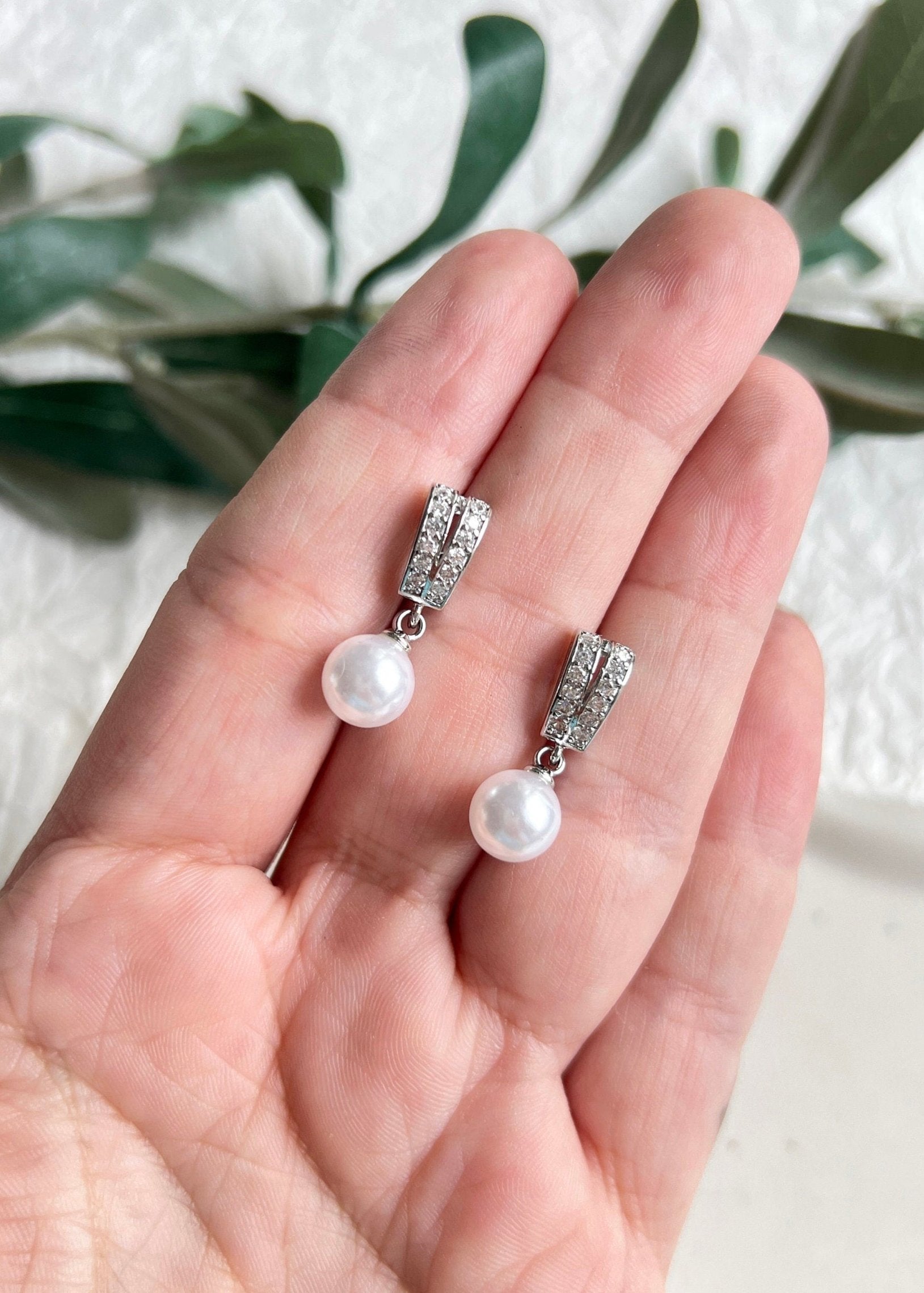 Ohrstecker, Silber, Perlenohrringe, Ohrringe Standesamt, feine Brautohrringe, Schmuck Hochzeit, Brautjungfer, Trauzeugin, Ohrschmuck, Perlenschmuck