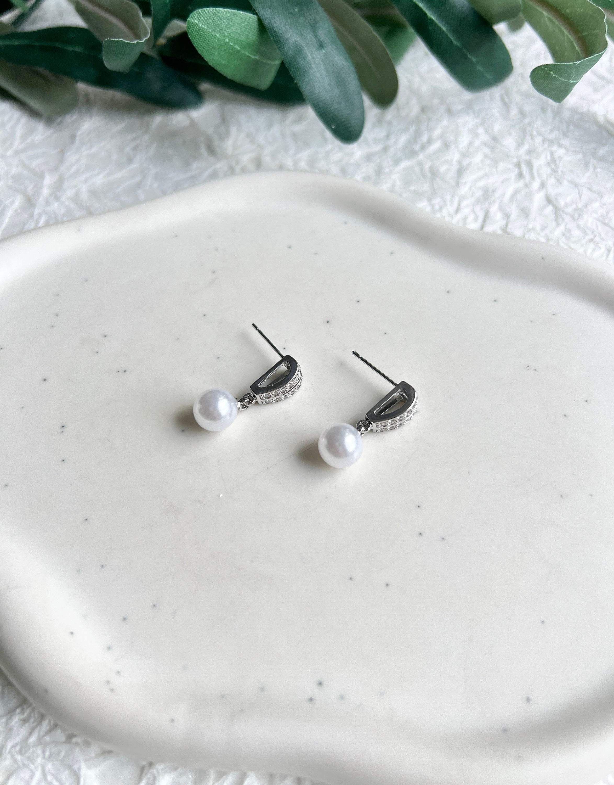 Ohrstecker, Silber, Perlenohrringe, Ohrringe Standesamt, feine Brautohrringe, Schmuck Hochzeit, Brautjungfer, Trauzeugin, Ohrschmuck, Perlenschmuck