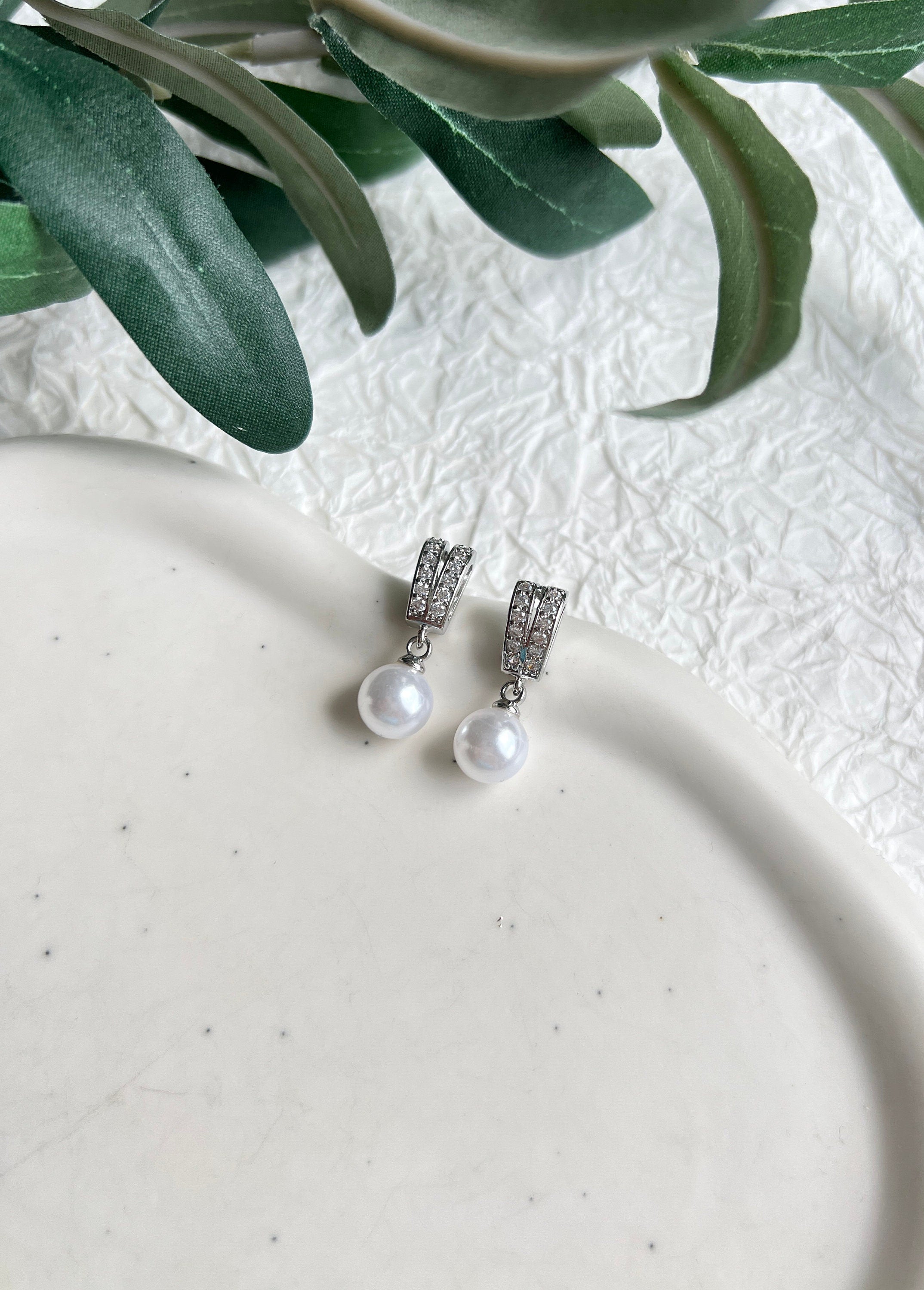 Ohrstecker, Silber, Perlenohrringe, Ohrringe Standesamt, feine Brautohrringe, Schmuck Hochzeit, Brautjungfer, Trauzeugin, Ohrschmuck, Perlenschmuck