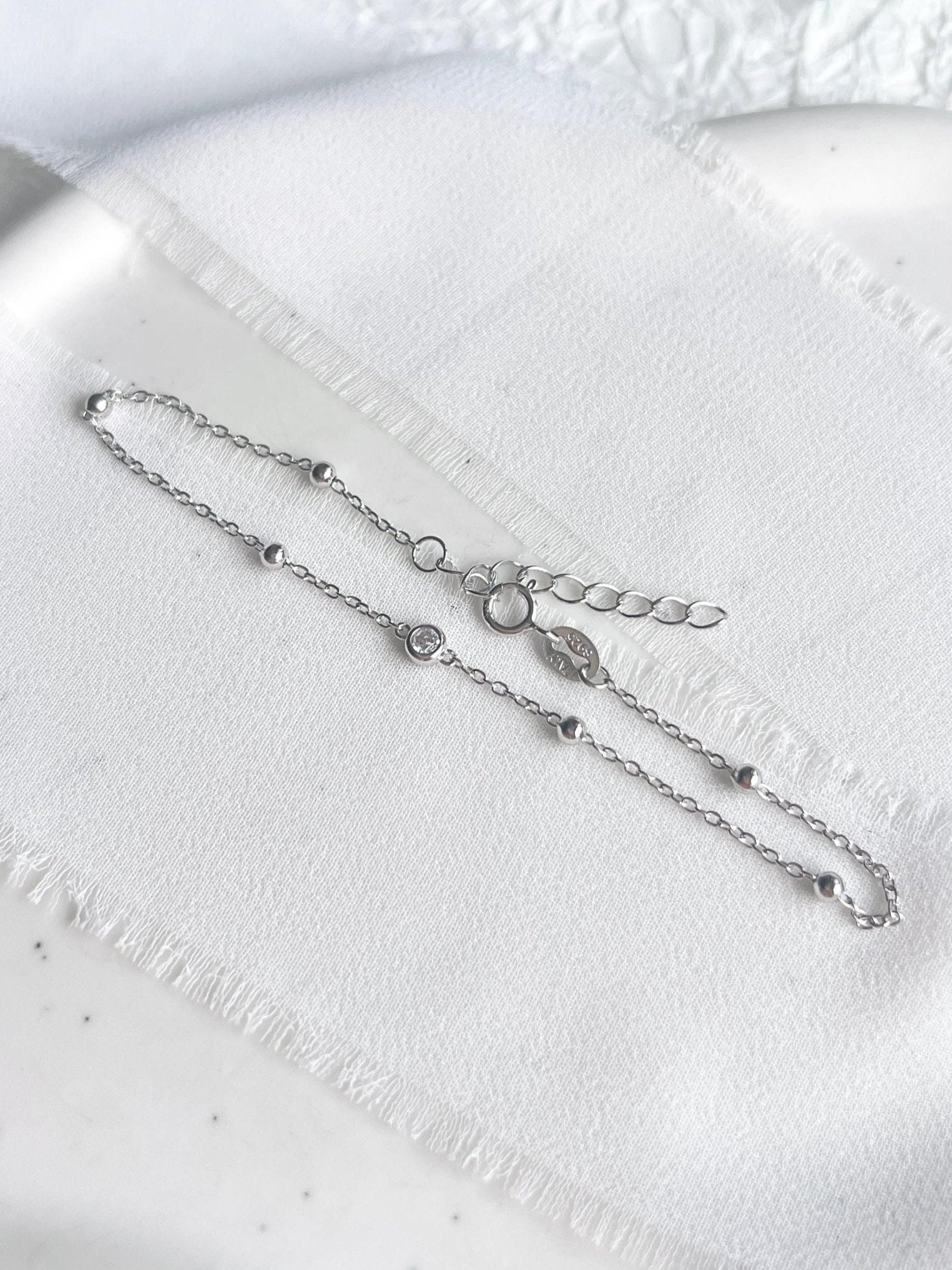 Armband, Silber, Cubic Zirconia Anhänger, feiner Brautschmuck, elegantes Brautarmband, silberner Schmuck, Hochzeit, Geschenk für Sie, Weihnachtsgeschenk, Brautjungfer