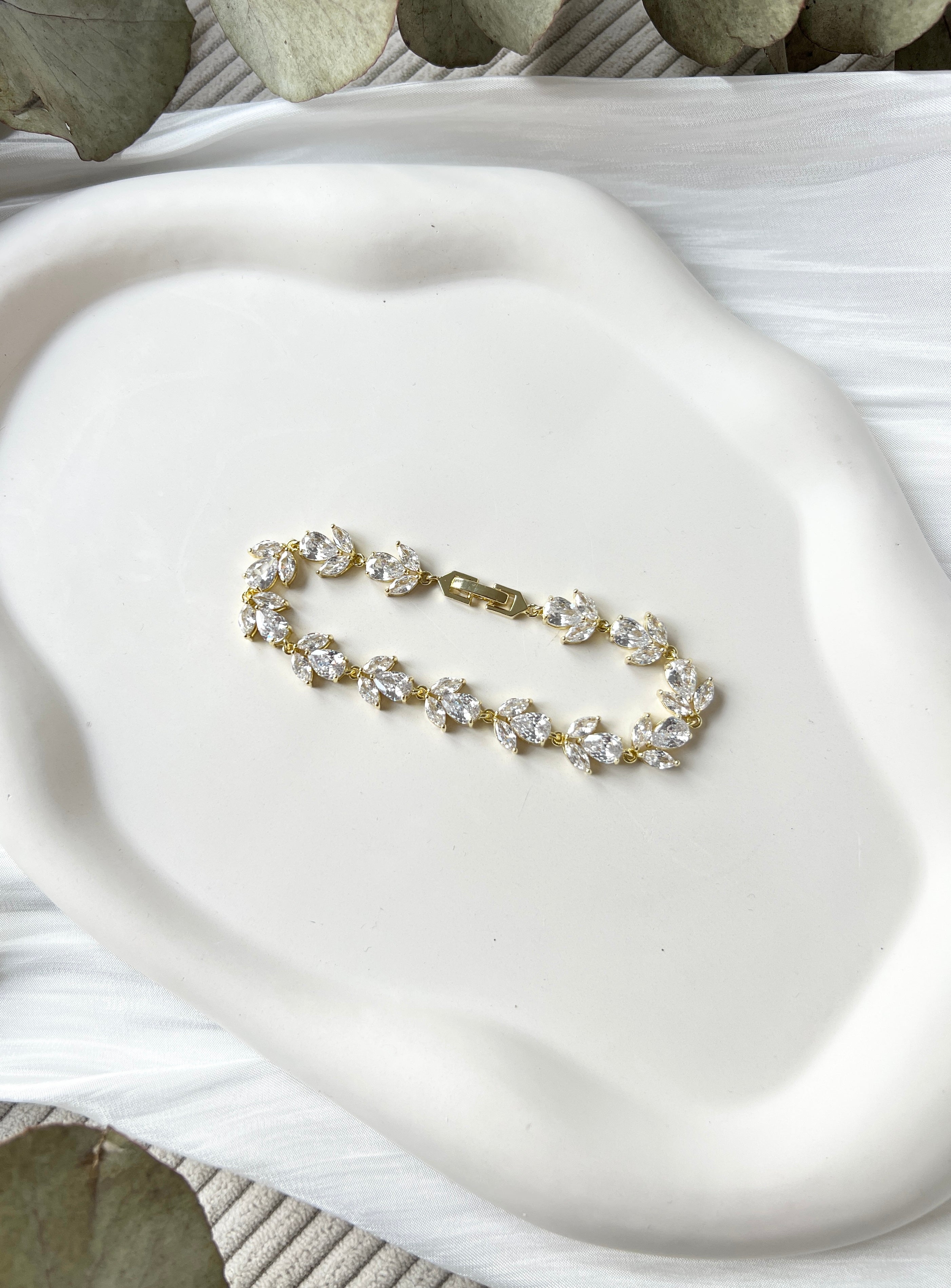 Elegantes Armband, Gold, Silber oder Roségold, hochwertiges Brautarmband, glänzender Brautschmuck, glitzer, Schmuck Hochzeit, Brautjungfer, Geschenk für Sie, Weihnachtsgeschenk, Geburtstagsgeschenk, Schmuckbluete