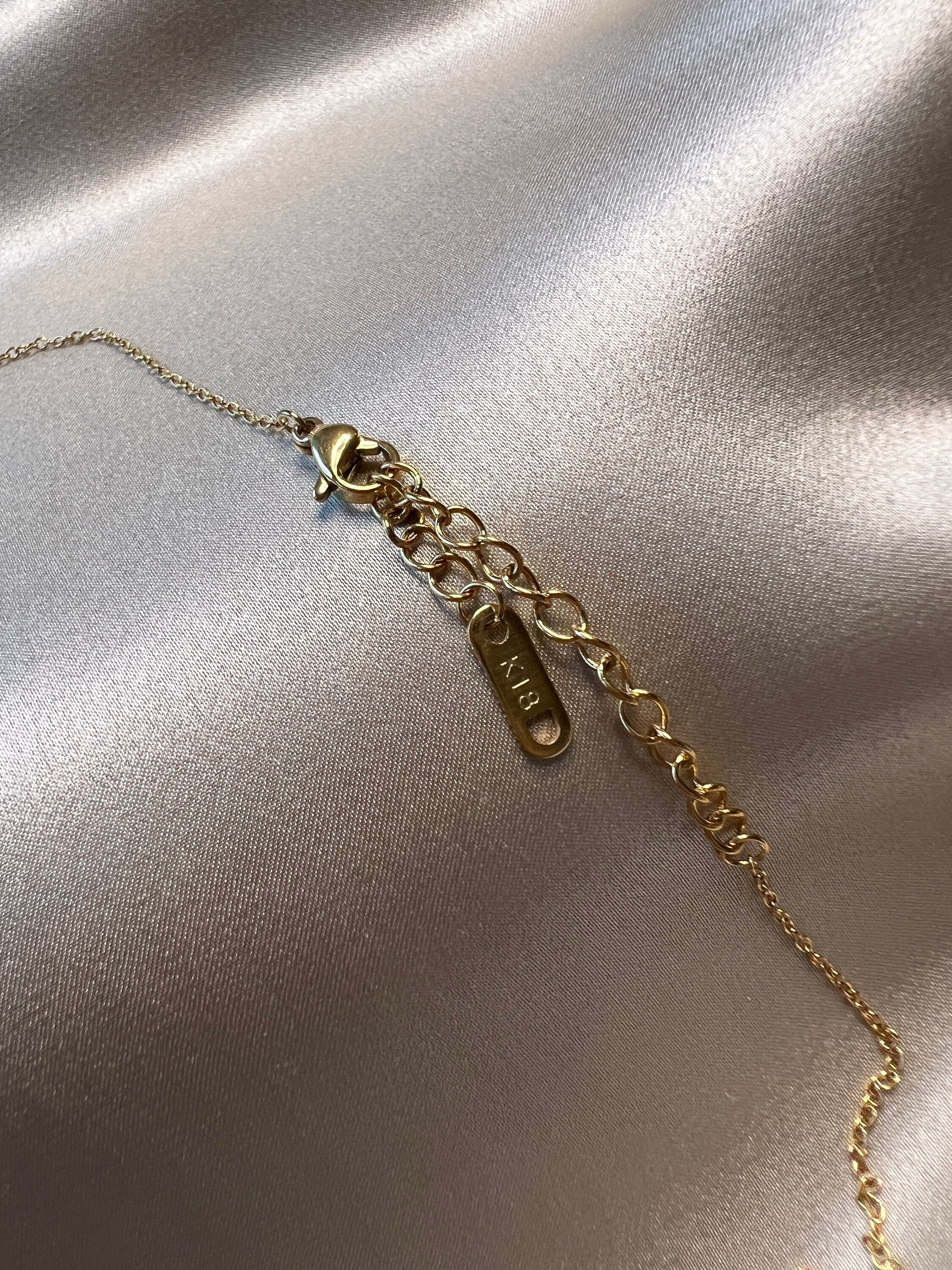 Geburtsblume Halskette, Januar, Geburtsmonat, Carnation Blume, Nelke, 18k Gold, wasserfest, Halskette für Frauen-Halskette-Schmuckblüte