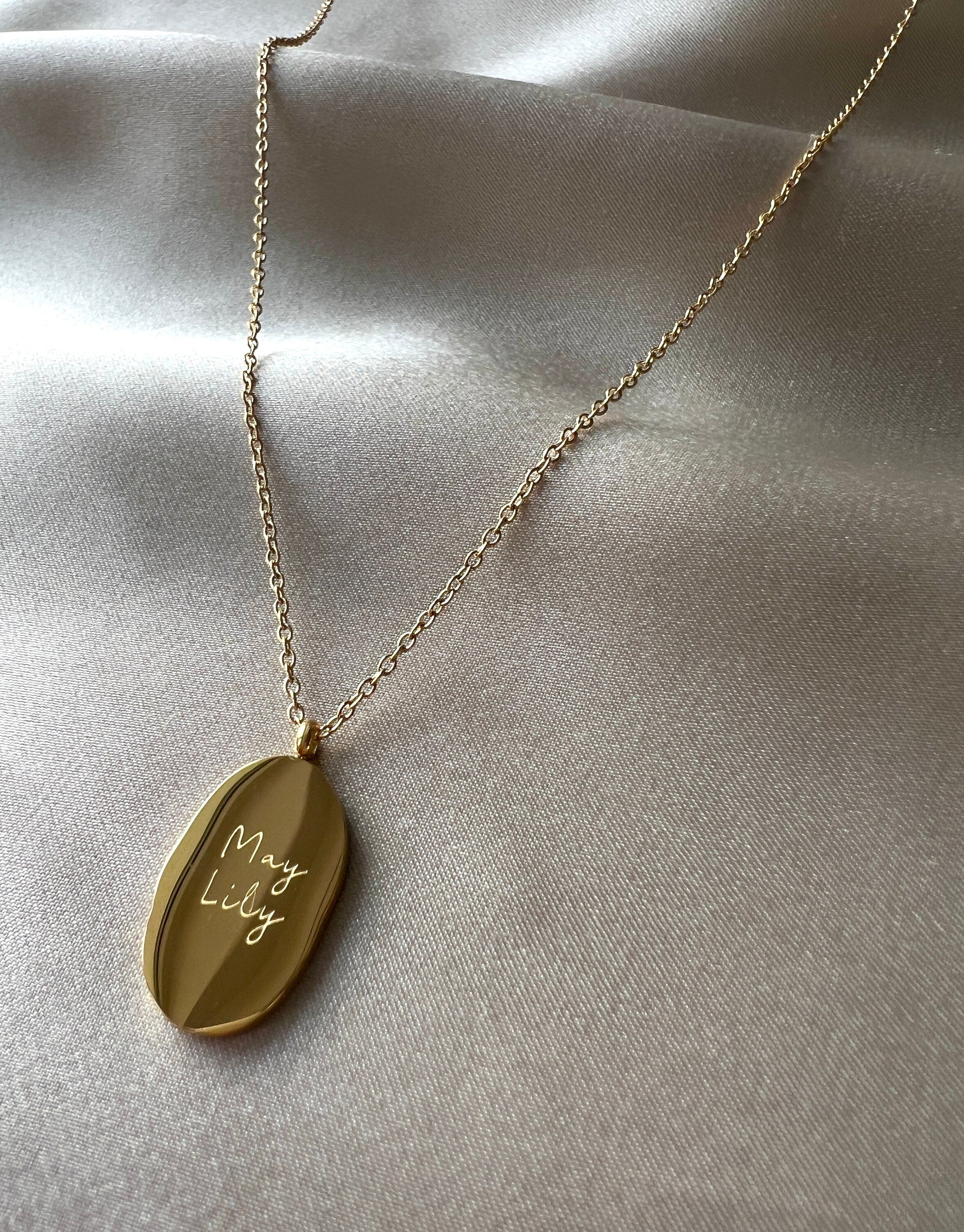 Geburtsblume Halskette, Mai, Geburtsmonat, Lilien Blume, 18k Gold, wasserfest, Halskette für Frauen, Geschenk Trauzeugin-Halskette-Schmuckblüte