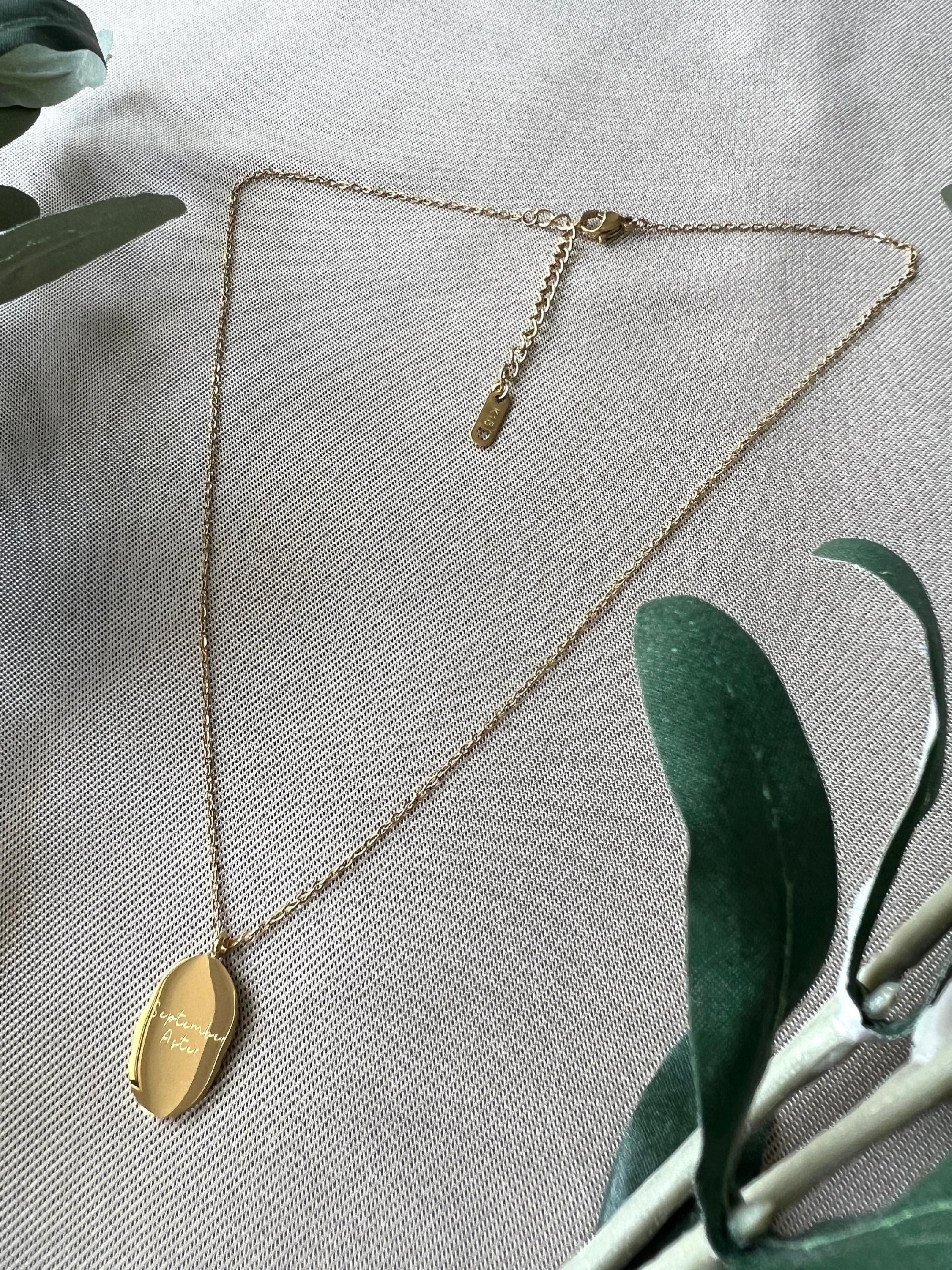 Geburtsblume Halskette, September, Geburtsmonat, Aster Blume, 18k Gold, wasserfest, Halskette für Frauen, Geschenk Trauzeugin-Halskette-Schmuckblüte