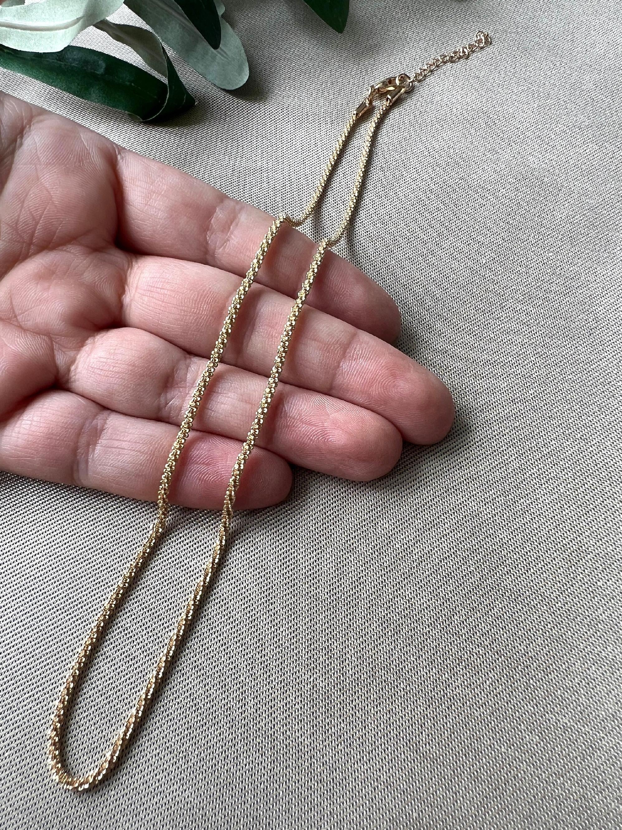 Halskette Gold, funkelnde Kette für Damen, Minimalistische Halskette Gold Choker, Schlichte Goldkette, Schmuck für Frauen, kurze Halskette - Gold-Halskette-Schmuckblüte