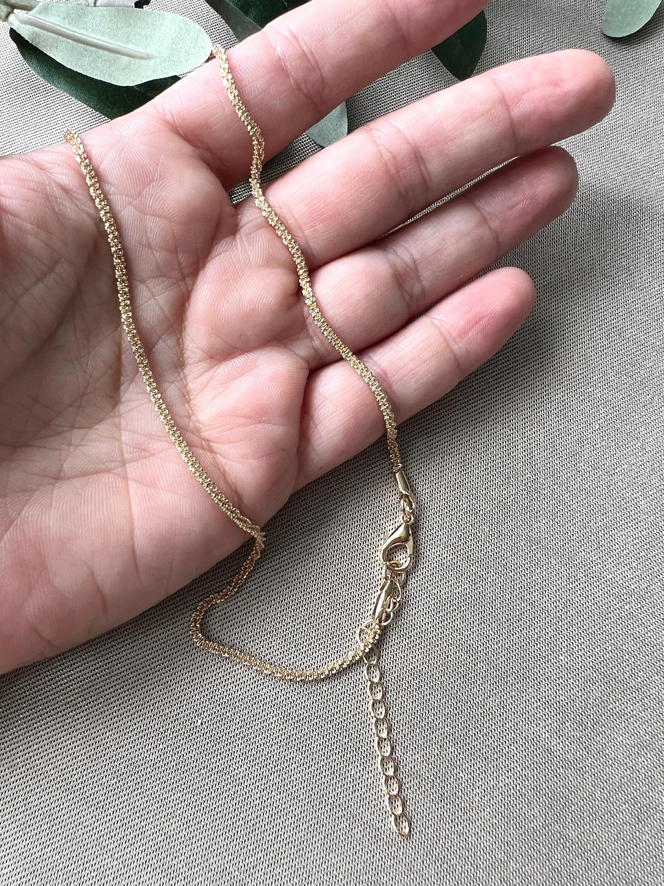 Halskette Gold, funkelnde Kette für Damen, Minimalistische Halskette Gold Choker, Schlichte Goldkette, Schmuck für Frauen, kurze Halskette - Gold-Halskette-Schmuckblüte