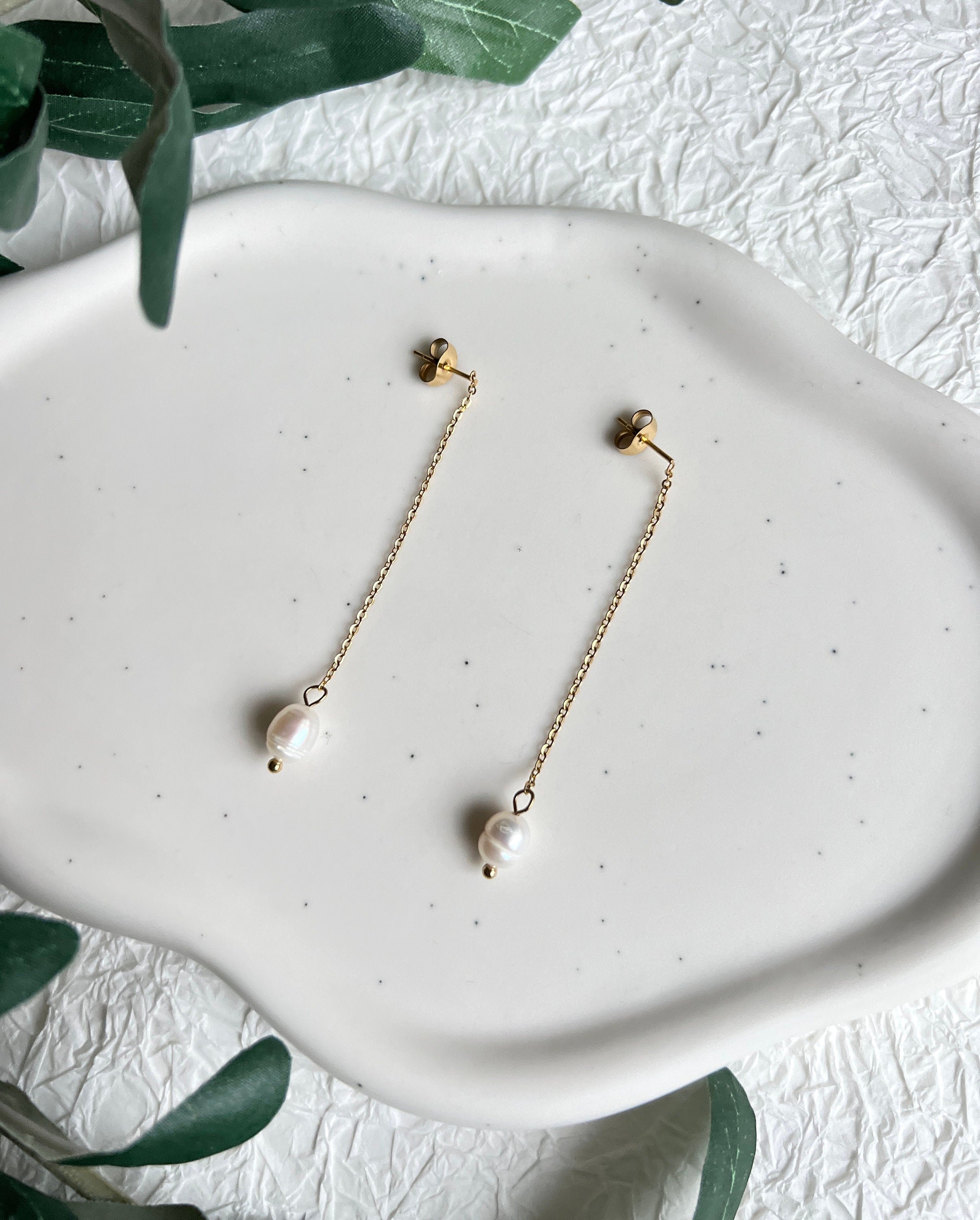 Hängeohrringe, zarte Perle, gold, elegante Braut Ohrringe, Hochzeit Ohr Schmuck Braut, Ohrstecker,-Ohrringe-Schmuckblüte