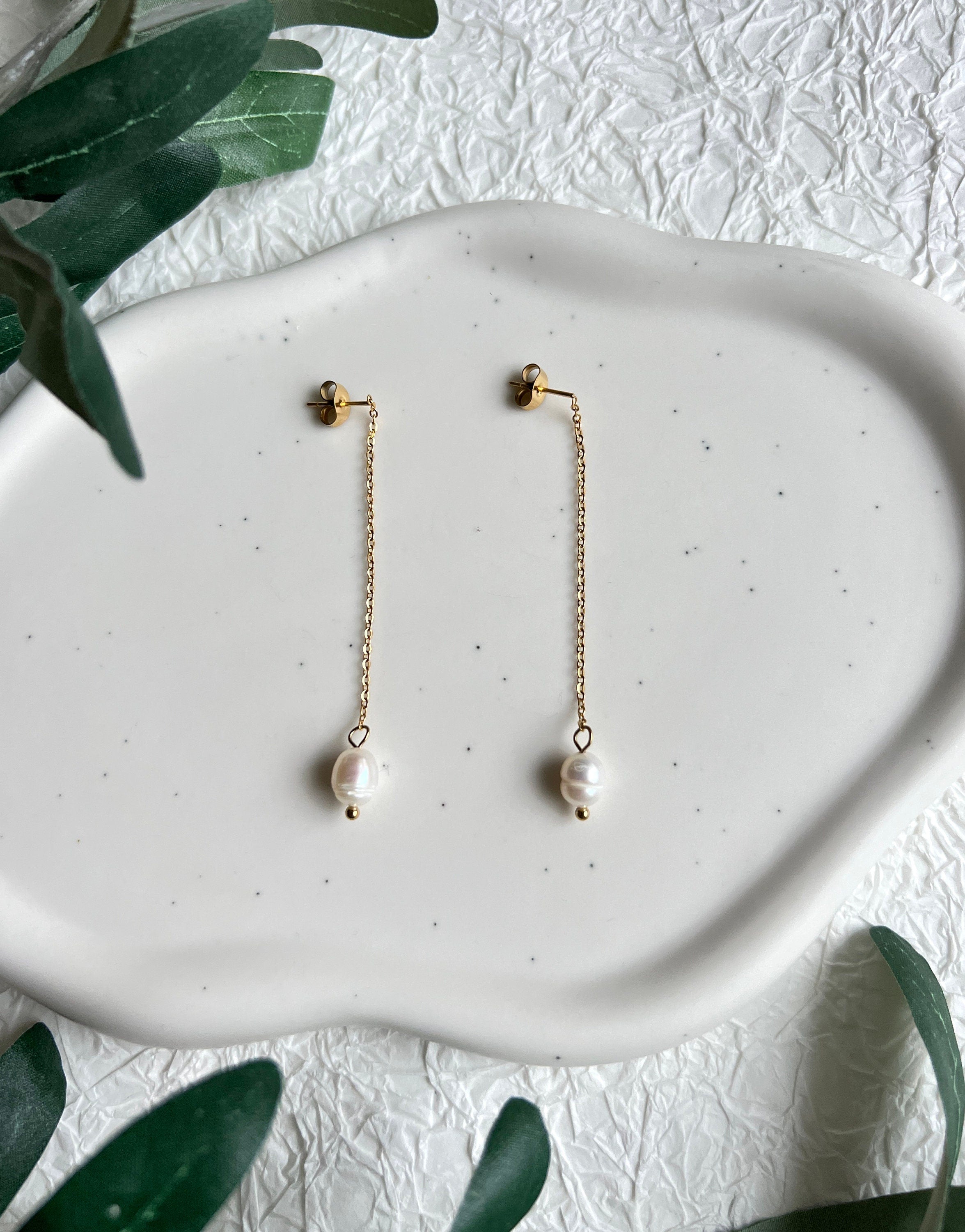 Hängeohrringe, zarte Perle, gold, elegante Braut Ohrringe, Hochzeit Ohr Schmuck Braut, Ohrstecker,-Ohrringe-Schmuckblüte