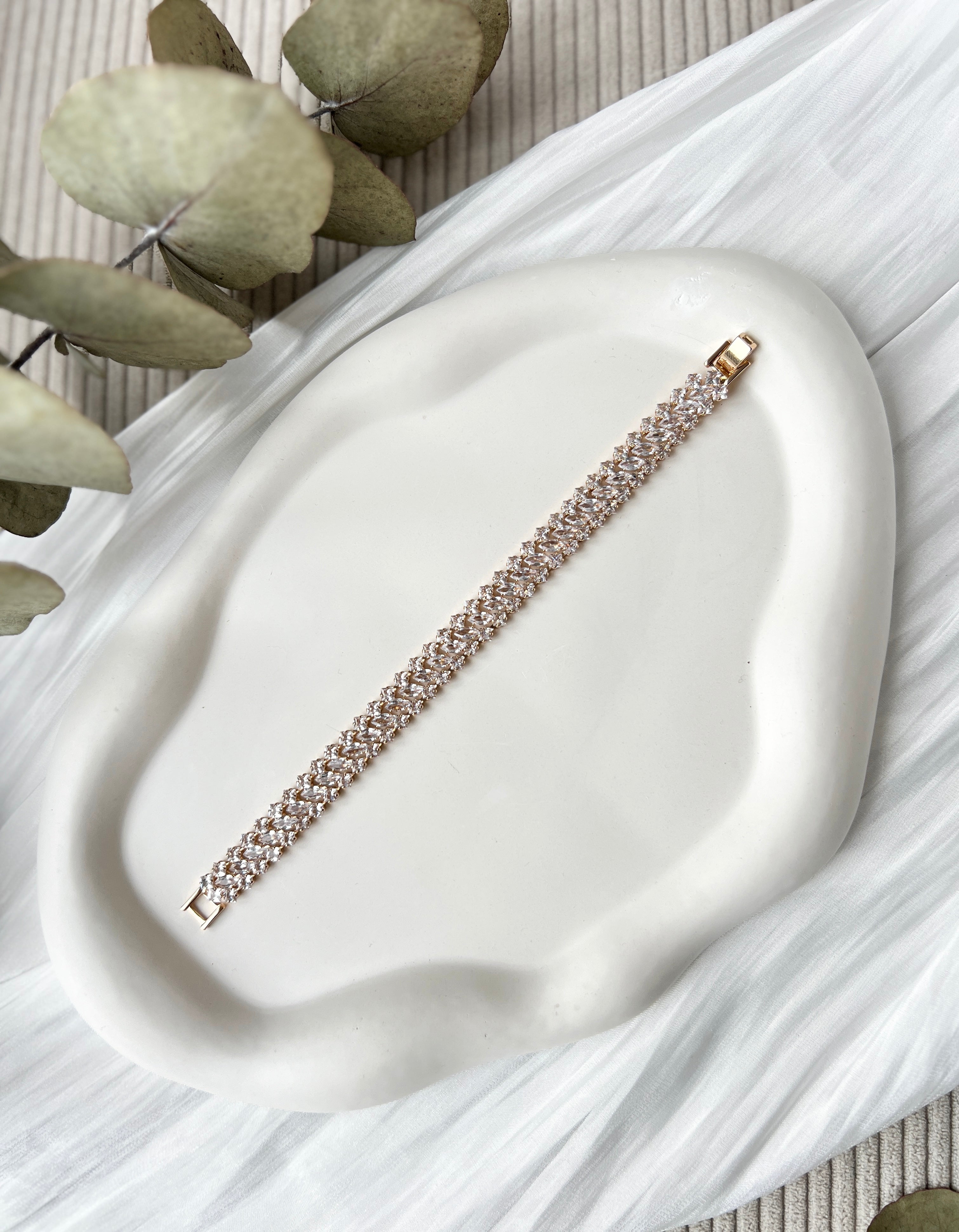 Armband, Gold, Brautarmband, feine Strasssteine, Brautschmuck