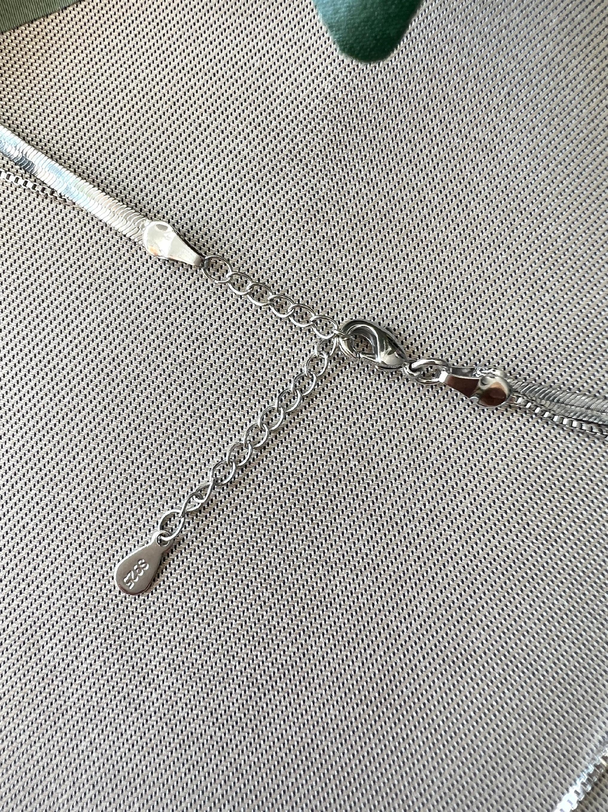 Layering Schlangenkette aus 925 Silber, filigran, elegante Layering Halskette, Double Layer, glänzende Gliederkette, Schlangenhalskette-Halskette-Schmuckblüte