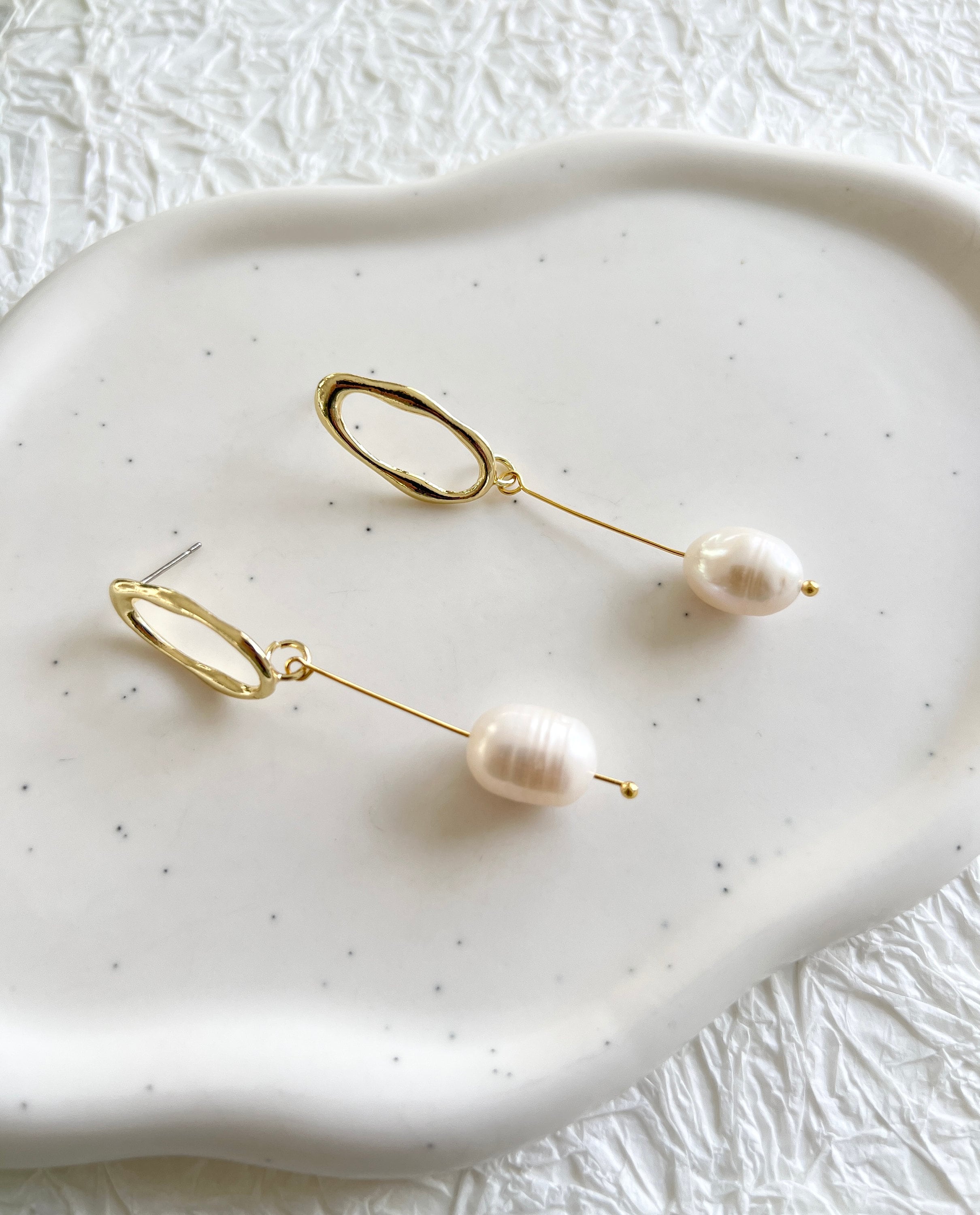 Ohrringe Perlen, Hängeohrringe, elegante Braut Ohrringe, Gold, weiß, Hochzeit Schmuck Braut,-Ohrringe-Schmuckblüte