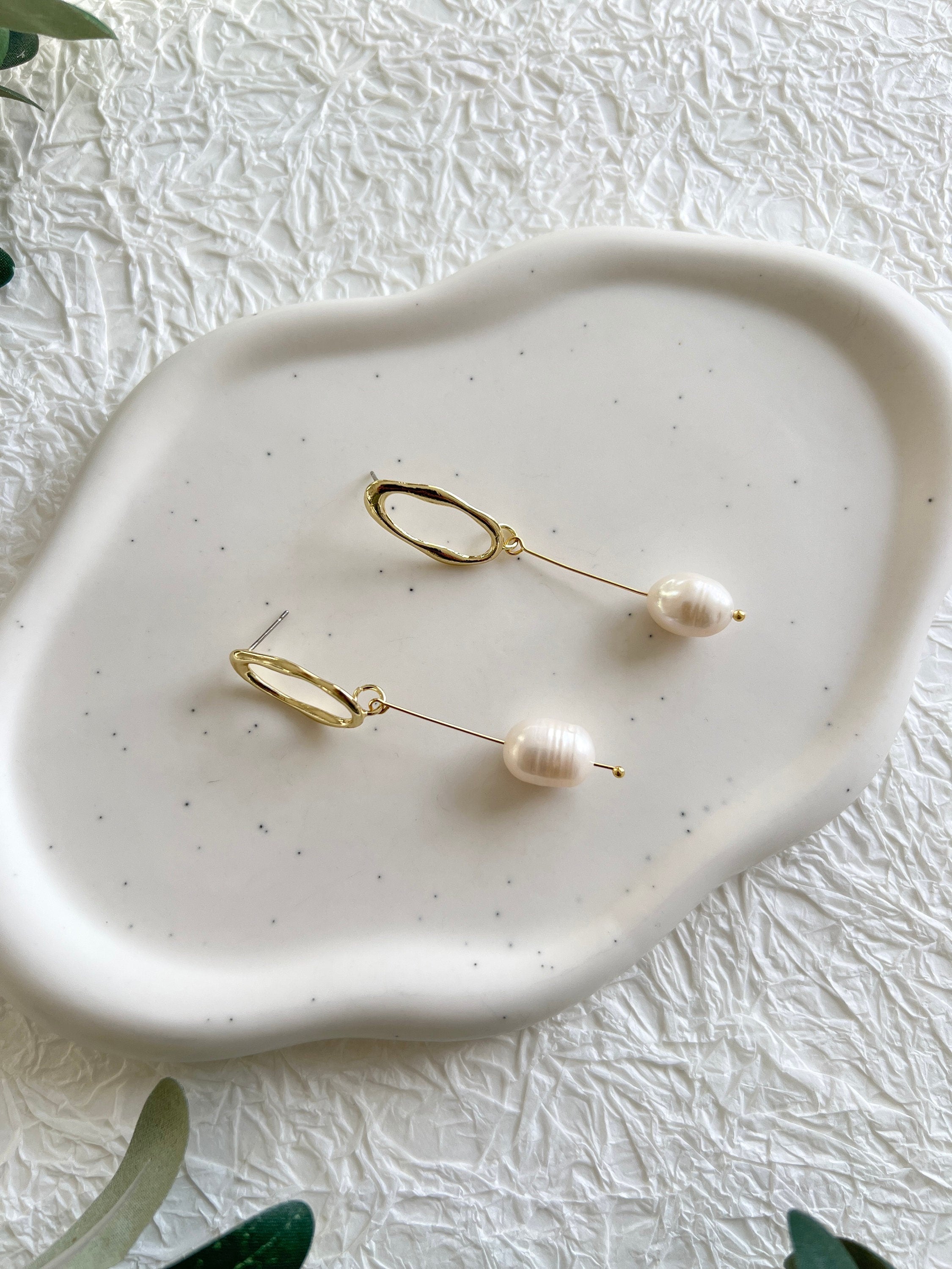 Ohrringe Perlen, Hängeohrringe, elegante Braut Ohrringe, Gold, weiß, Hochzeit Schmuck Braut,-Ohrringe-Schmuckblüte
