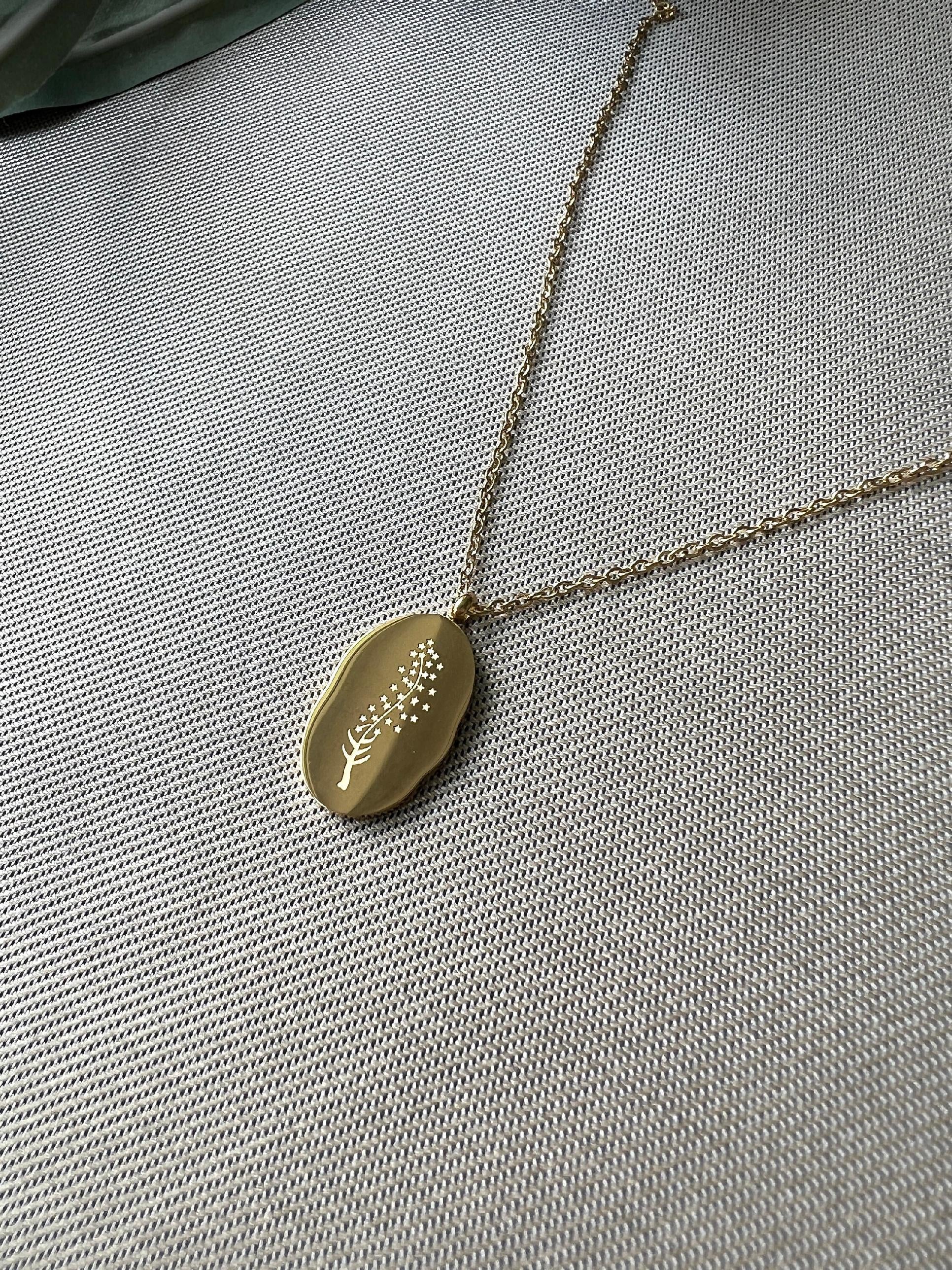 Wendehalskette, Geschenk Trauzeugin, Geburtsblume Juli, Geburtsmonat, Rittersporn Blume, 18k Gold, wasserfest, Halskette für Frauen-Halskette-Schmuckblüte