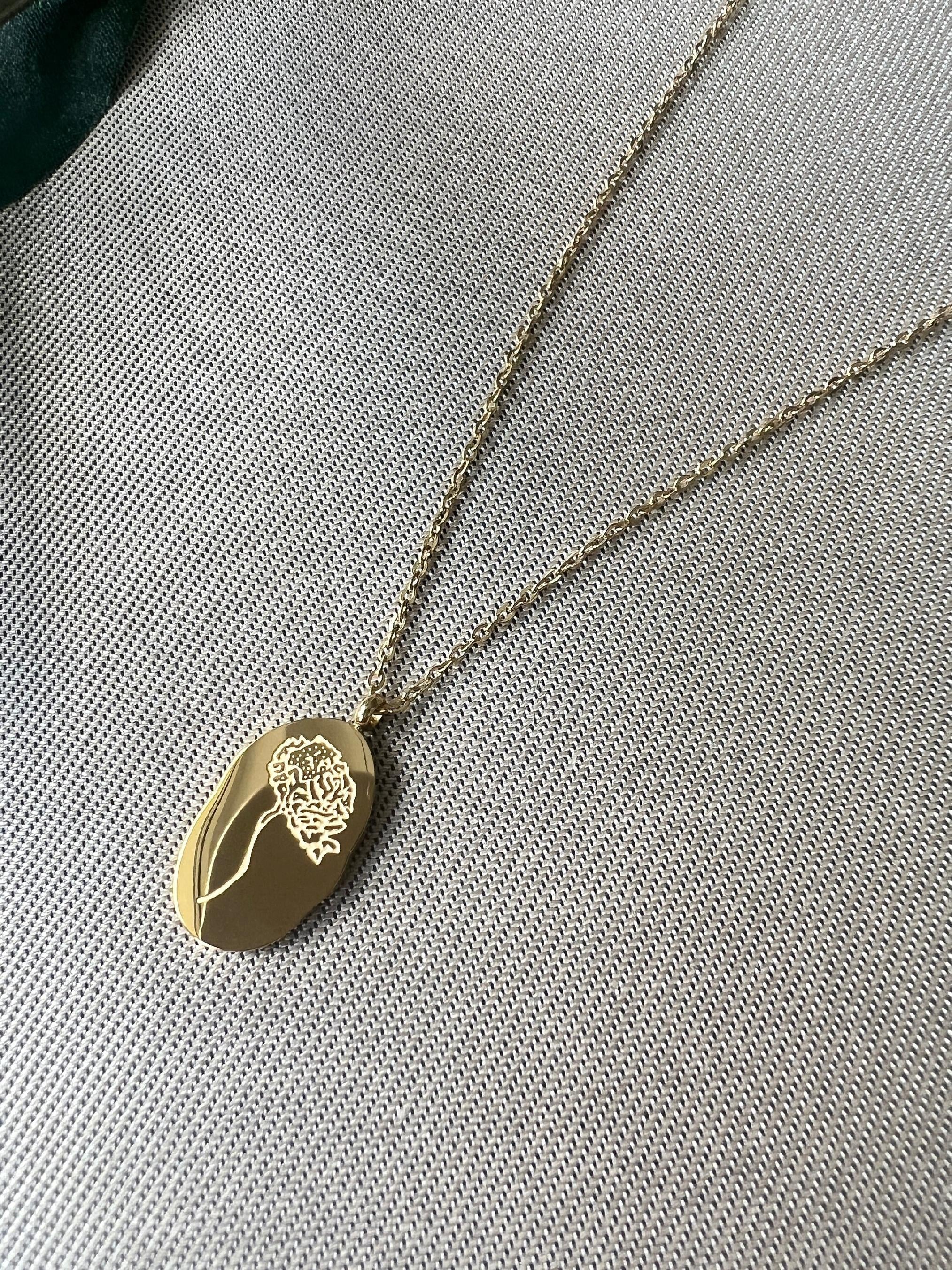Wendehalskette, Geschenk Trauzeugin, Geburtsblume November, Geburtsmonat, Chrysantheme Blume, 18k Gold, wasserfest, Halskette für Frauen-Halskette-Schmuckblüte