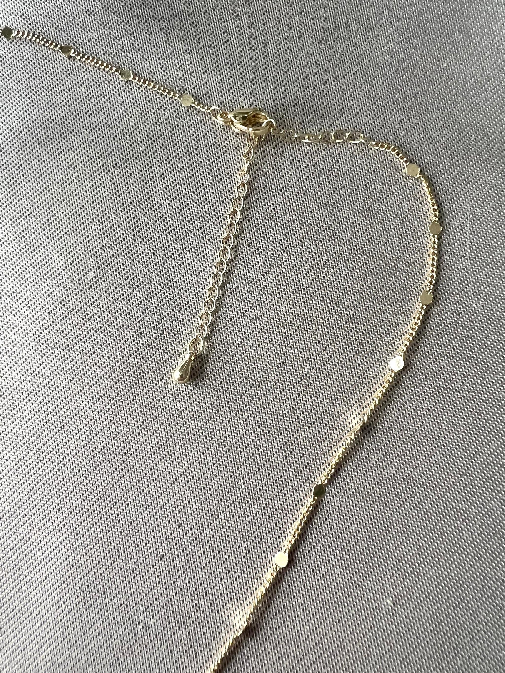 Zarte Halskette, Gold mit Herz Anhänger, goldene Halskette, Brautschmuck, eleganter feiner Schmuck,-Halskette-Schmuckblüte