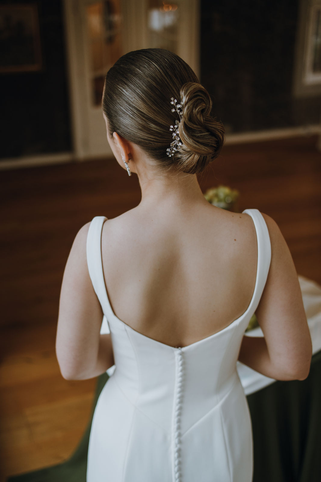 Haarnadel, Set 2 Stück, Silber, Haarspangen mit Strasssteinen, feiner Brautschmuck, Brautfrisur, Schmuck Hochzeit, glänzender Haarschmuck, Brauthaarschmuck, Schmuckbluete